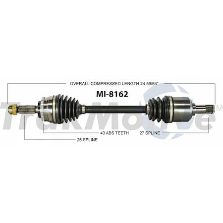 Surtrack Axle Cv Axle Shaft, Mi-8162 MI-8162